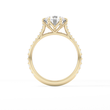 Round Pave Lab Grown Diamond Engagement Ring