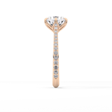 Round Pave Lab Grown Diamond Engagement Ring