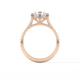 Round Pave Lab Grown Diamond Engagement Ring