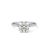 Round Pave Lab Grown Diamond Engagement Ring