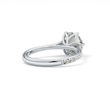 Round Pave Lab Grown Diamond Engagement Ring