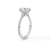 Round Pave Lab Grown Diamond Engagement Ring