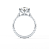 Round Pave Lab Grown Diamond Engagement Ring