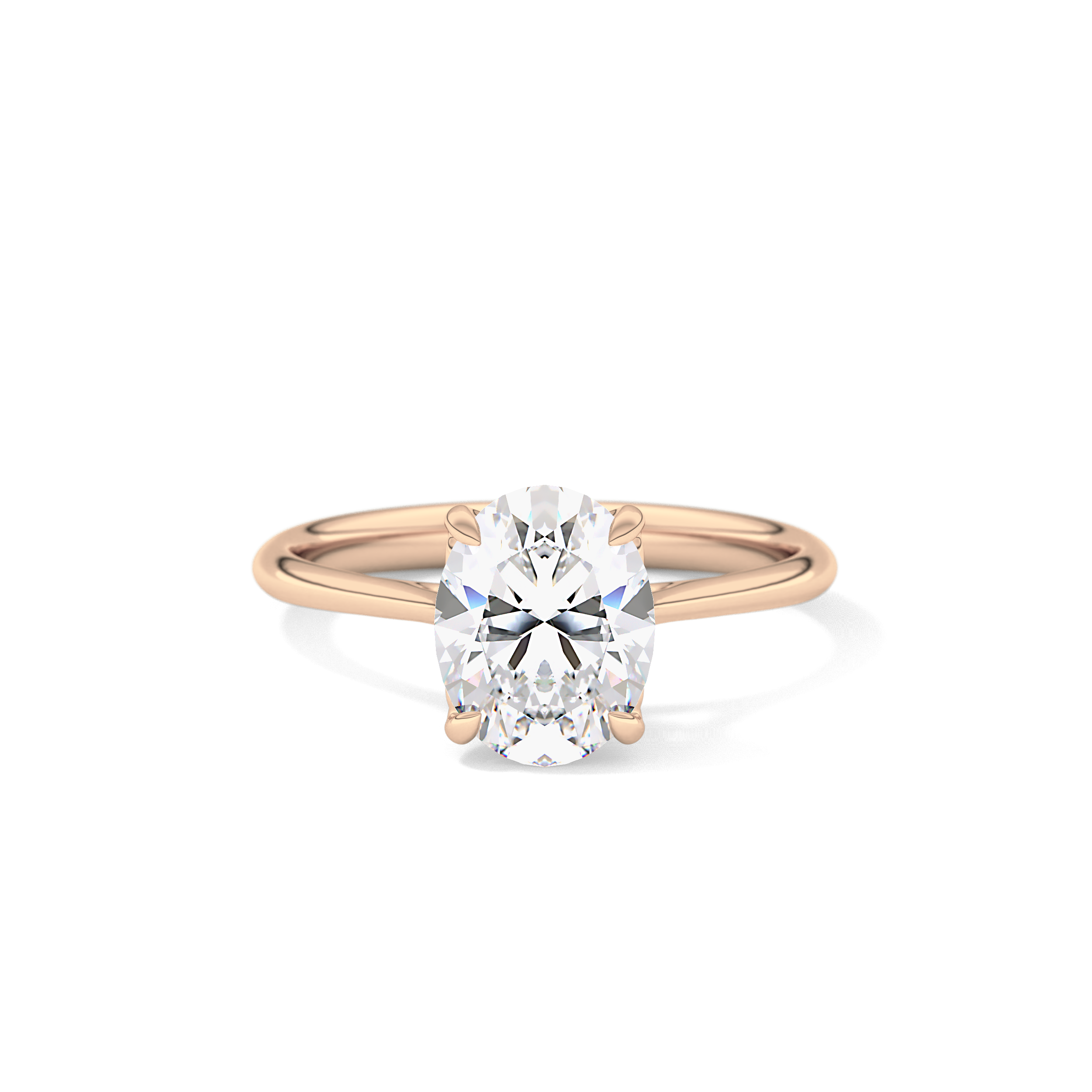 Oval Solitaire Lab Grown Engagement Ring