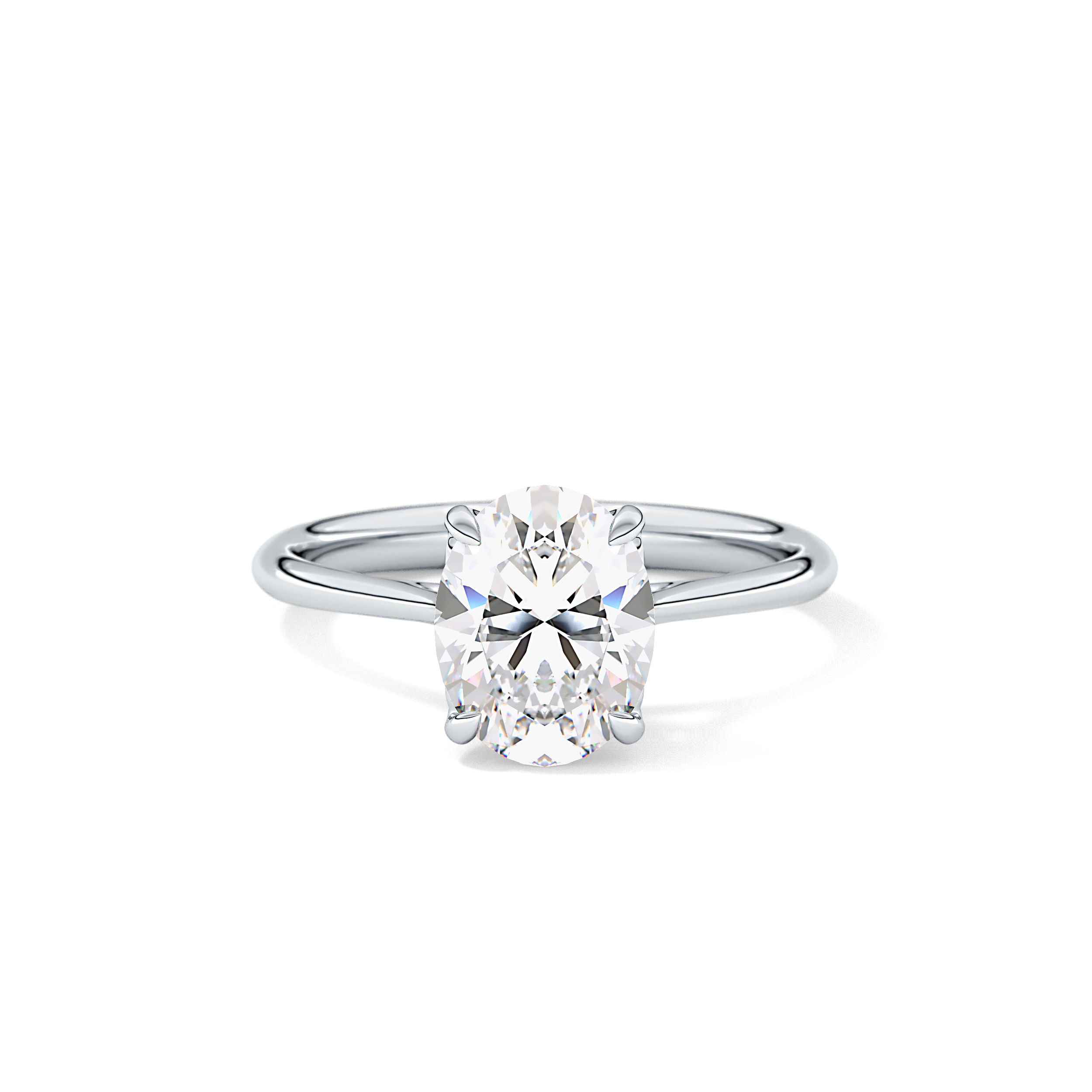 Oval Solitaire Lab Grown Engagement Ring