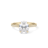 Oval Pave Lab Grown Diamond Engagement Ring