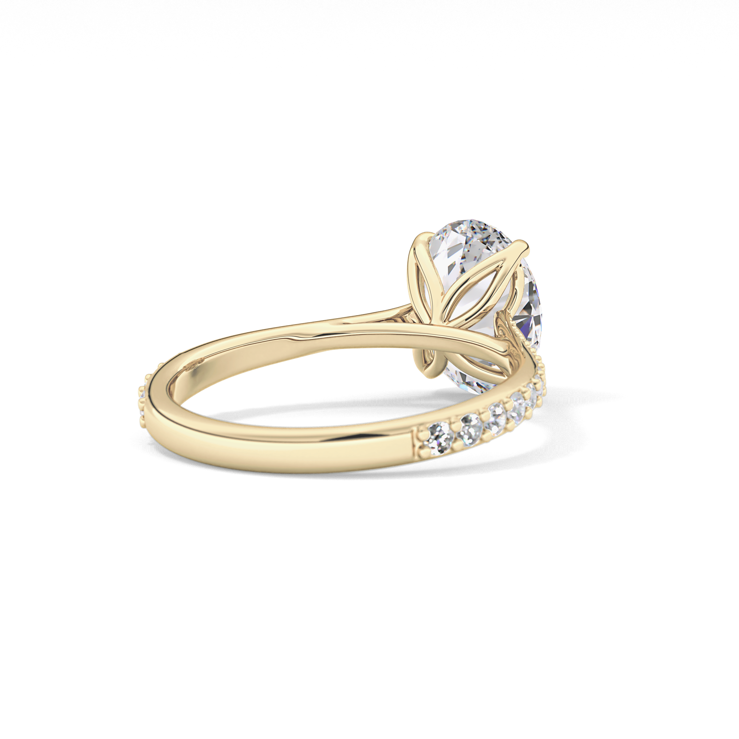 Oval Pave Lab Grown Diamond Engagement Ring
