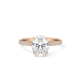 Oval Pave Lab Grown Diamond Engagement Ring