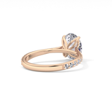 Oval Pave Lab Grown Diamond Engagement Ring