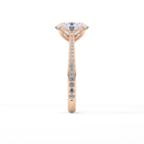 Oval Pave Lab Grown Diamond Engagement Ring