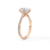 Oval Pave Lab Grown Diamond Engagement Ring