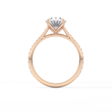 Oval Pave Lab Grown Diamond Engagement Ring