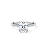 Oval Pave Lab Grown Diamond Engagement Ring