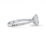 Oval Pave Lab Grown Diamond Engagement Ring