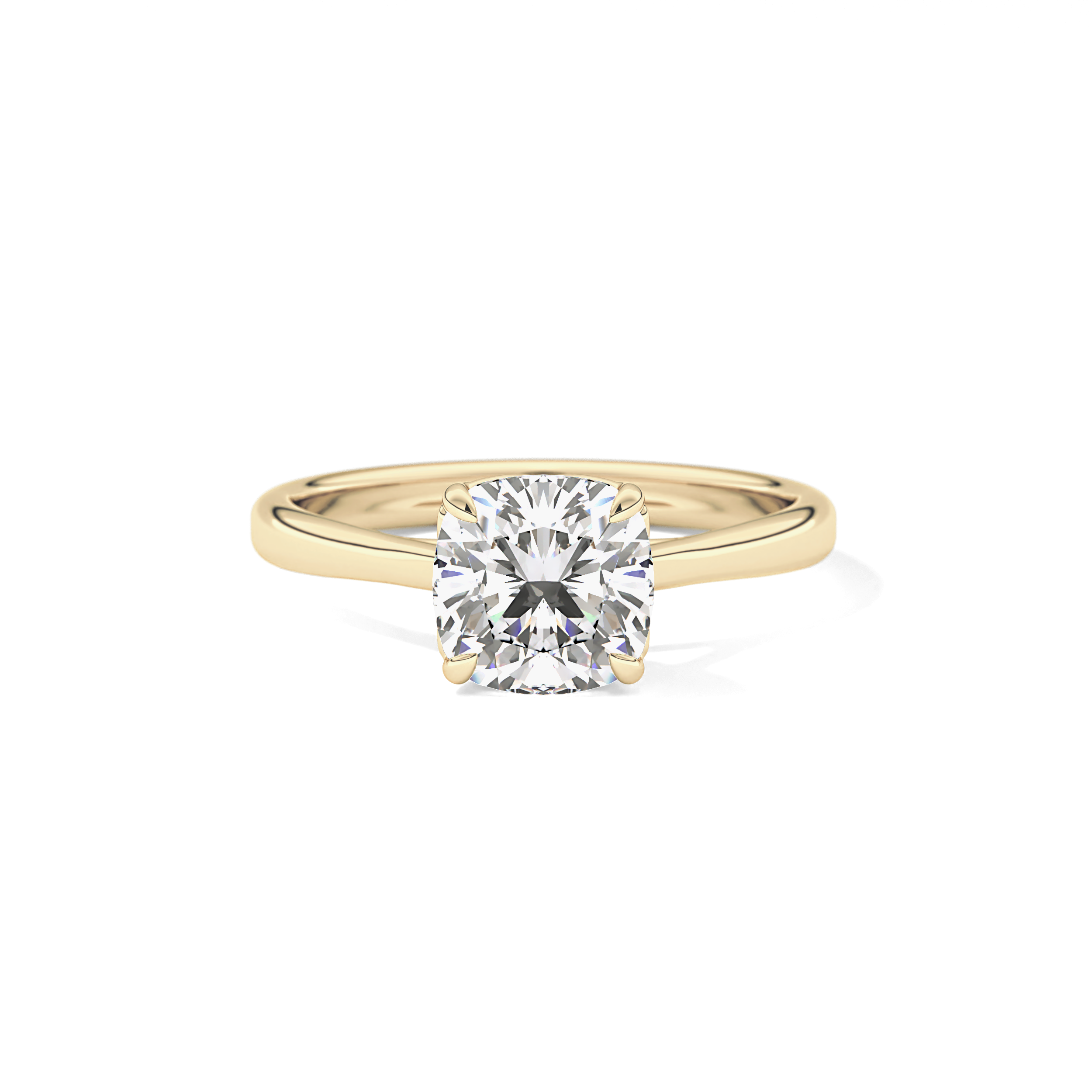 Cushion Solitaire Lab Grown Engagement Ring