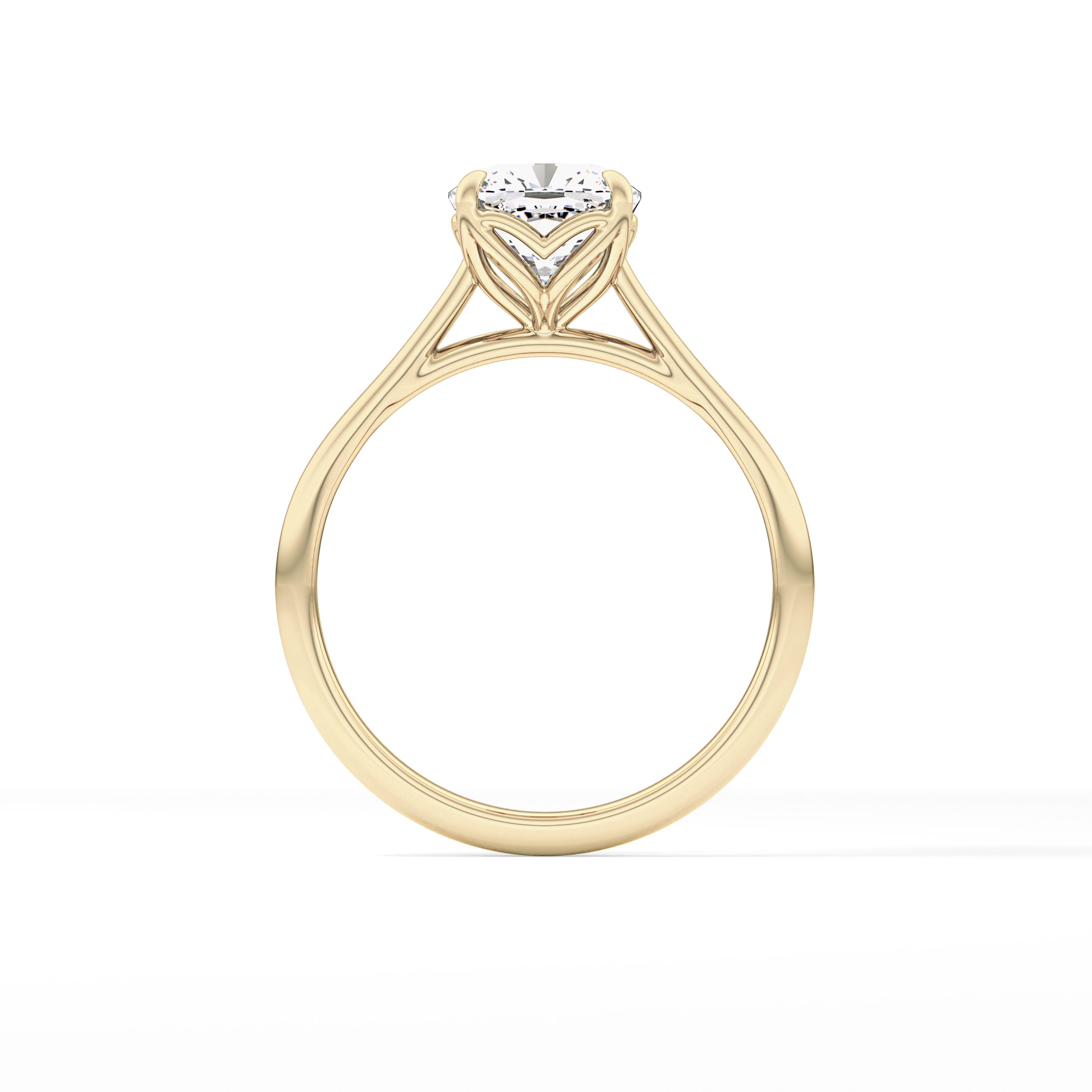 Cushion Solitaire Lab Grown Engagement Ring