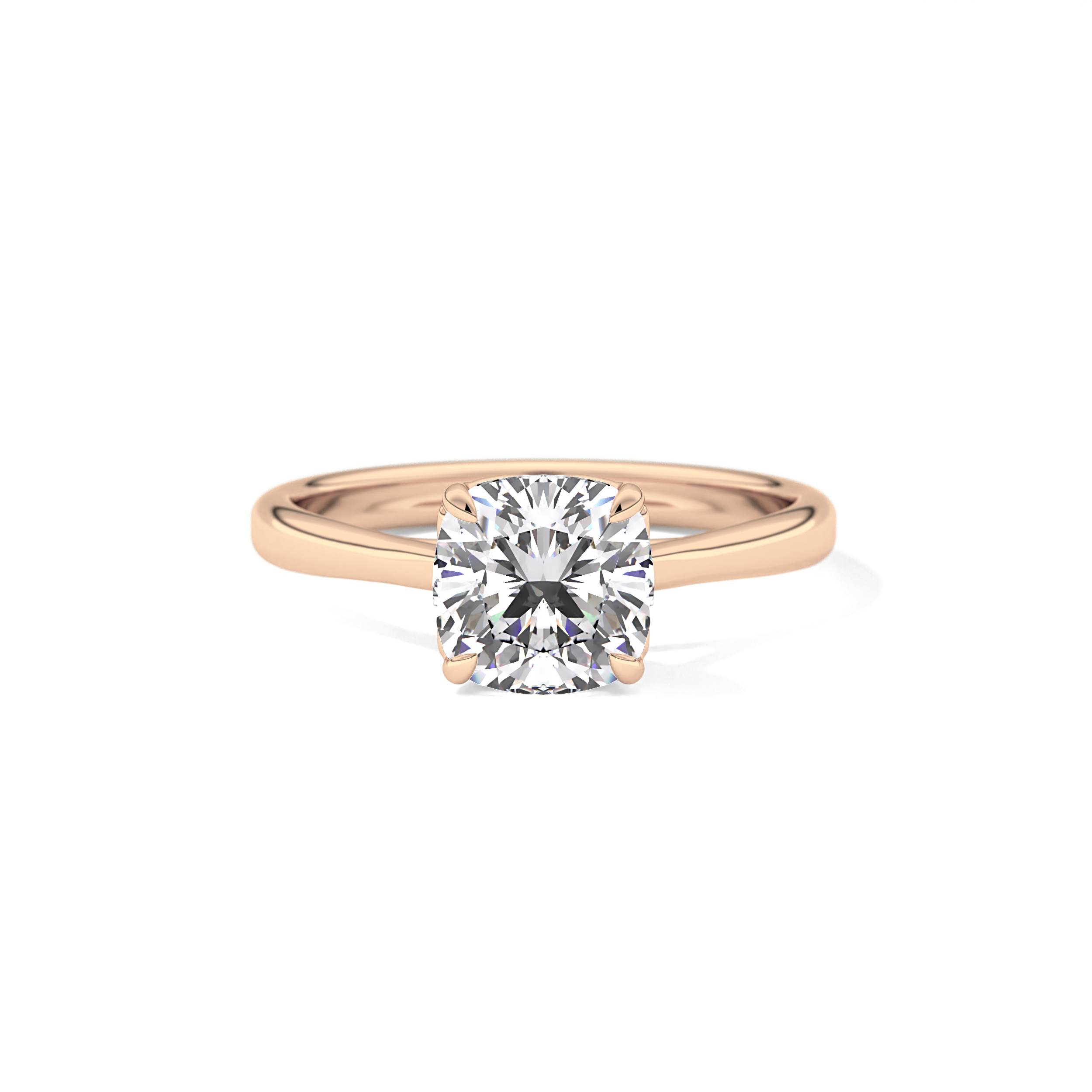 Cushion Solitaire Lab Grown Engagement Ring