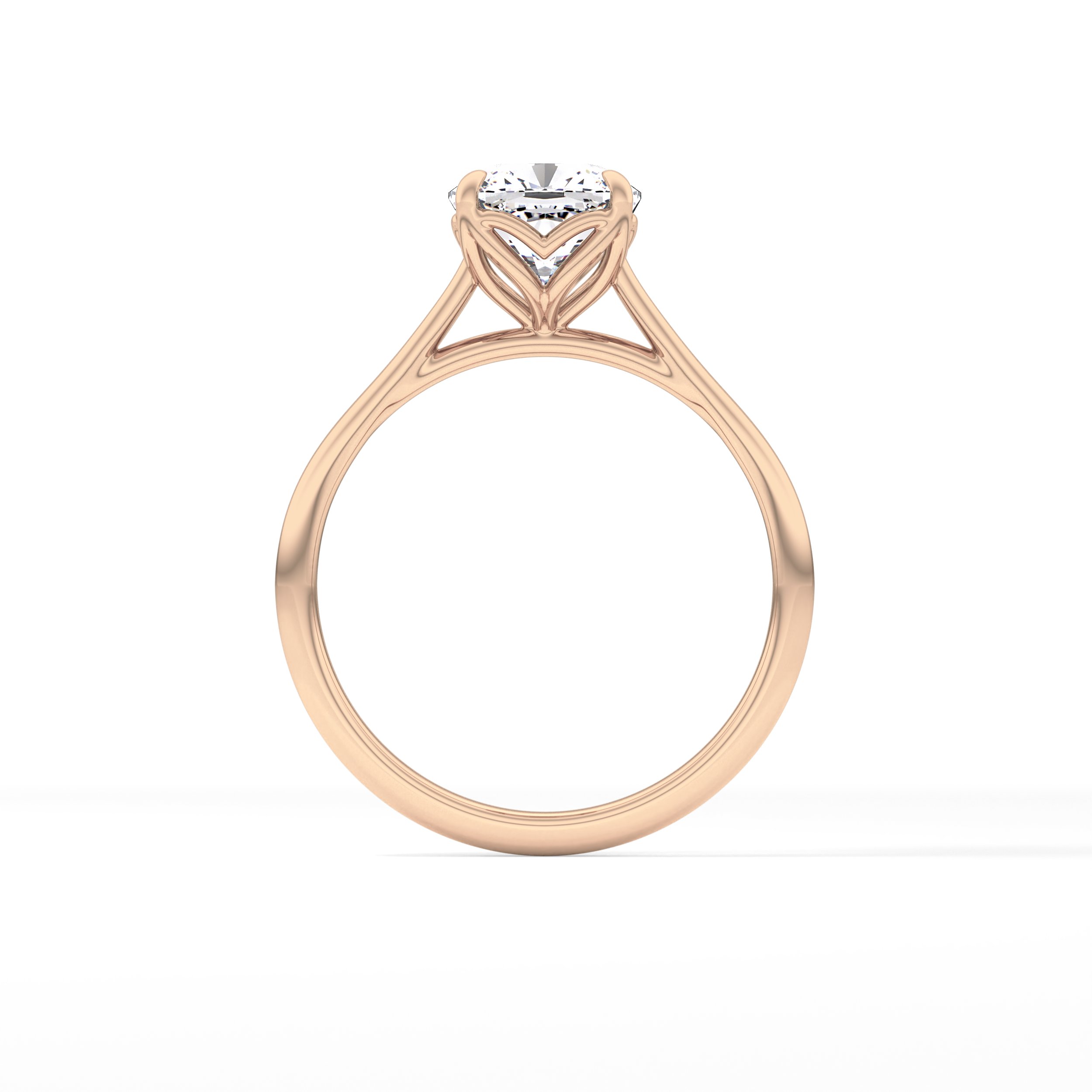 Cushion Solitaire Lab Grown Engagement Ring