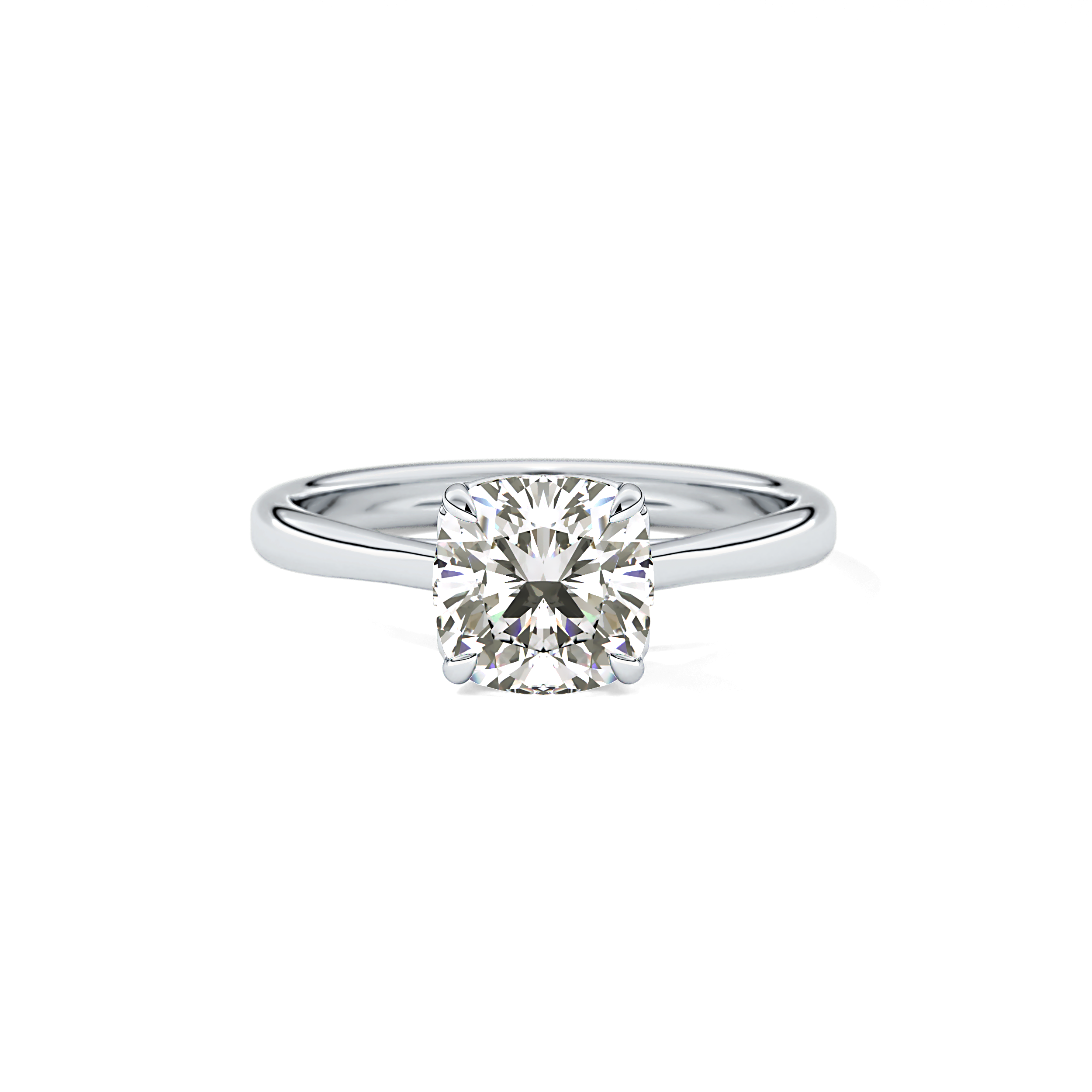 Cushion Solitaire Lab Grown Engagement Ring