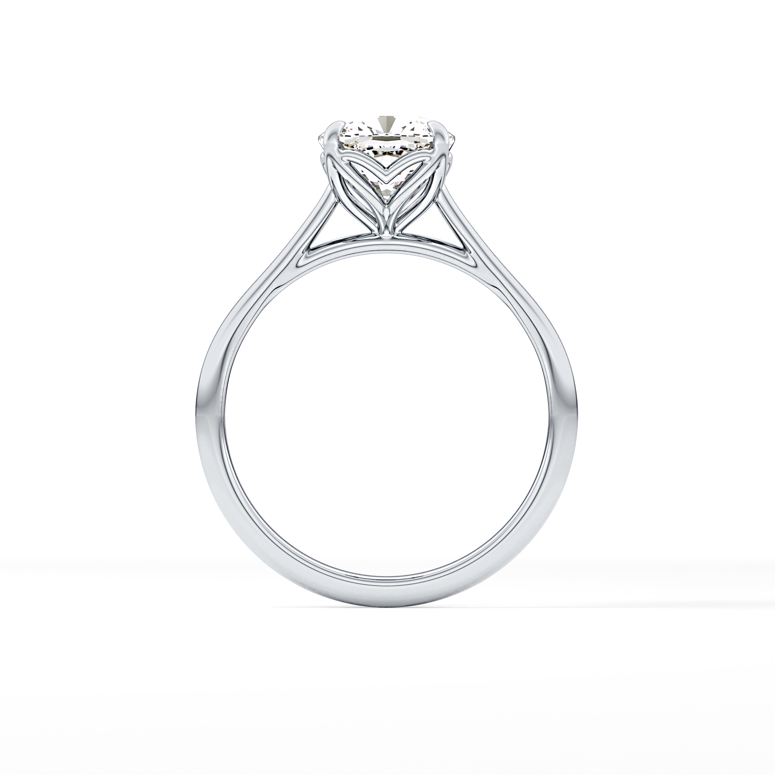 Cushion Solitaire Lab Grown Engagement Ring