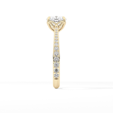 Cushion Pave Lab Grown Diamond Engagement Ring