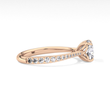 Cushion Pave Lab Grown Diamond Engagement Ring