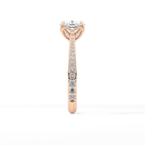 Cushion Pave Lab Grown Diamond Engagement Ring