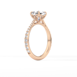 Cushion Pave Lab Grown Diamond Engagement Ring