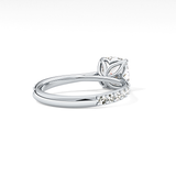 Cushion Pave Lab Grown Diamond Engagement Ring