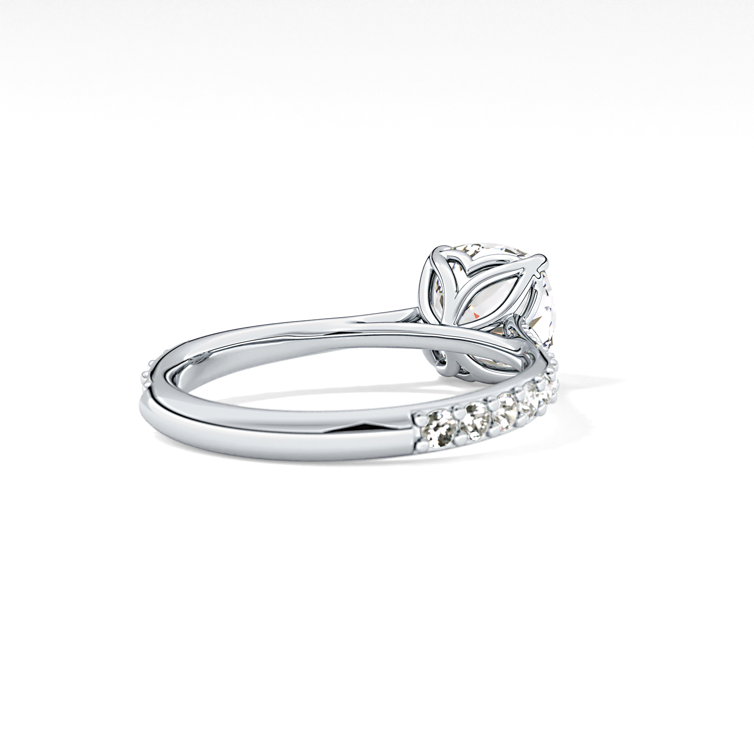 Cushion Pave Lab Grown Diamond Engagement Ring