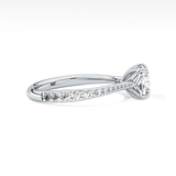 Cushion Pave Lab Grown Diamond Engagement Ring