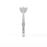 Cushion Pave Lab Grown Diamond Engagement Ring