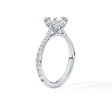 Cushion Pave Lab Grown Diamond Engagement Ring