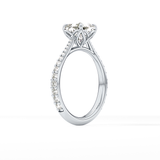 Cushion Pave Lab Grown Diamond Engagement Ring