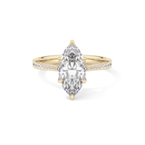 Marquise Pave Lab Grown Diamond Engagement Ring