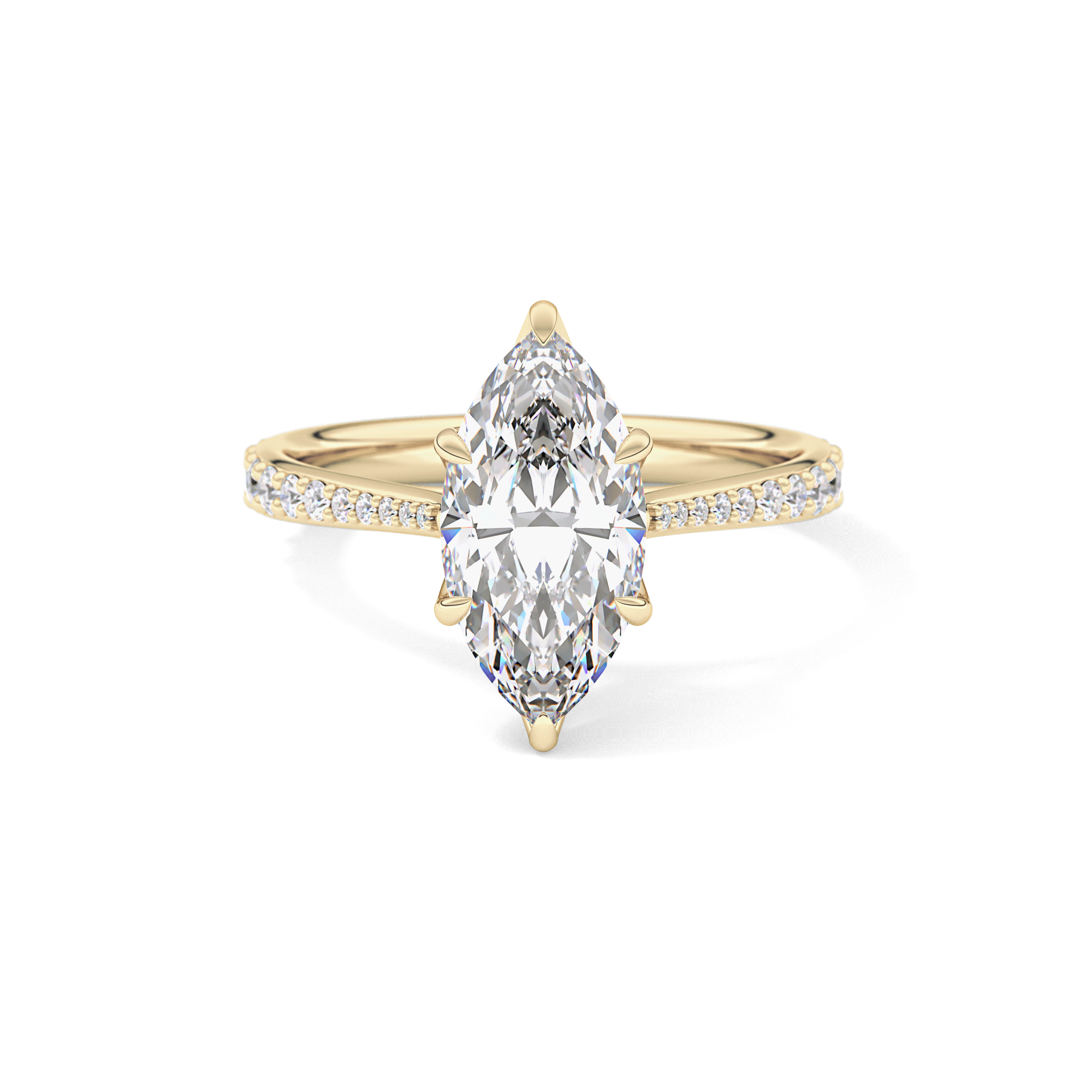 Marquise Pave Lab Grown Diamond Engagement Ring