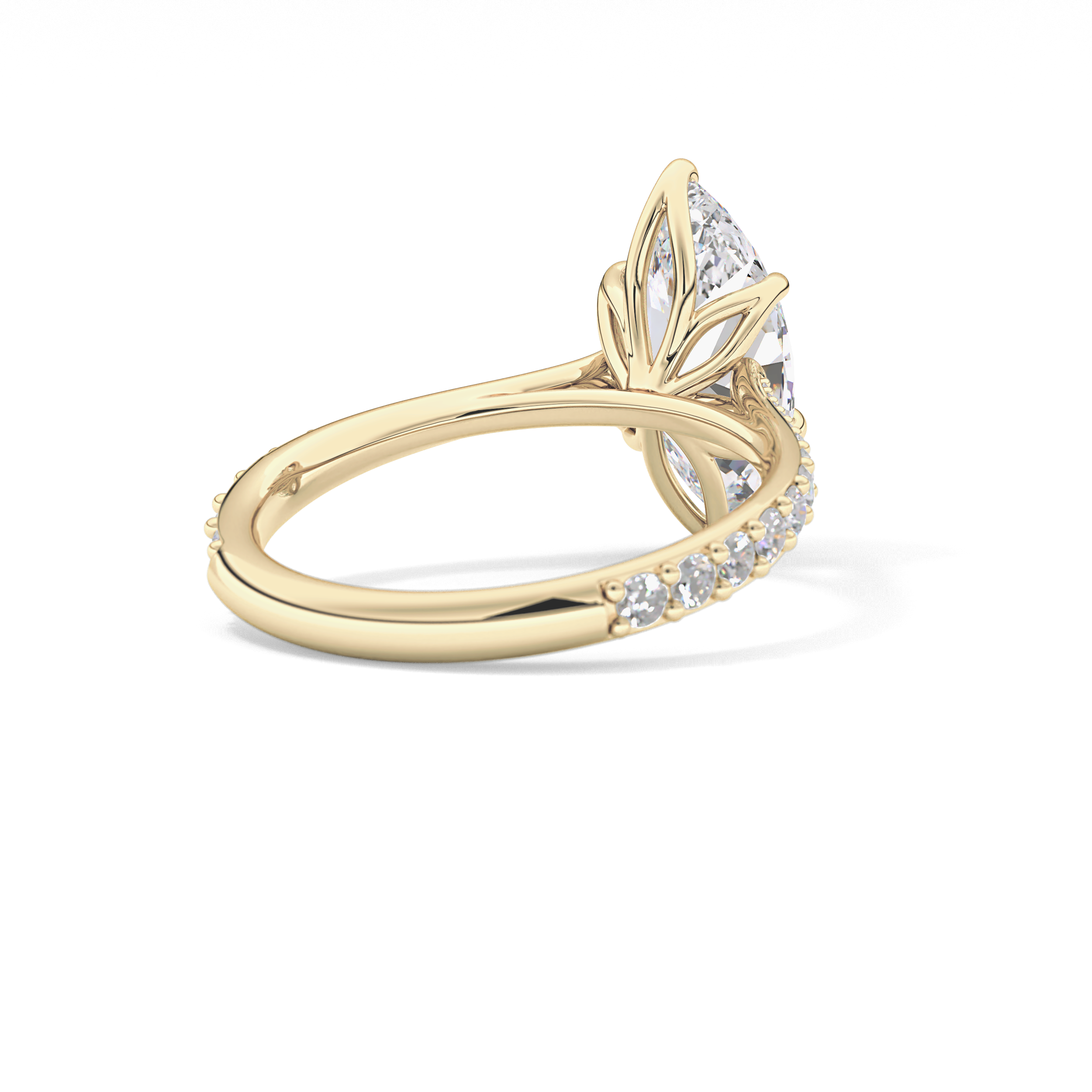 Marquise Pave Lab Grown Diamond Engagement Ring
