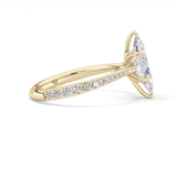 Marquise Pave Lab Grown Diamond Engagement Ring