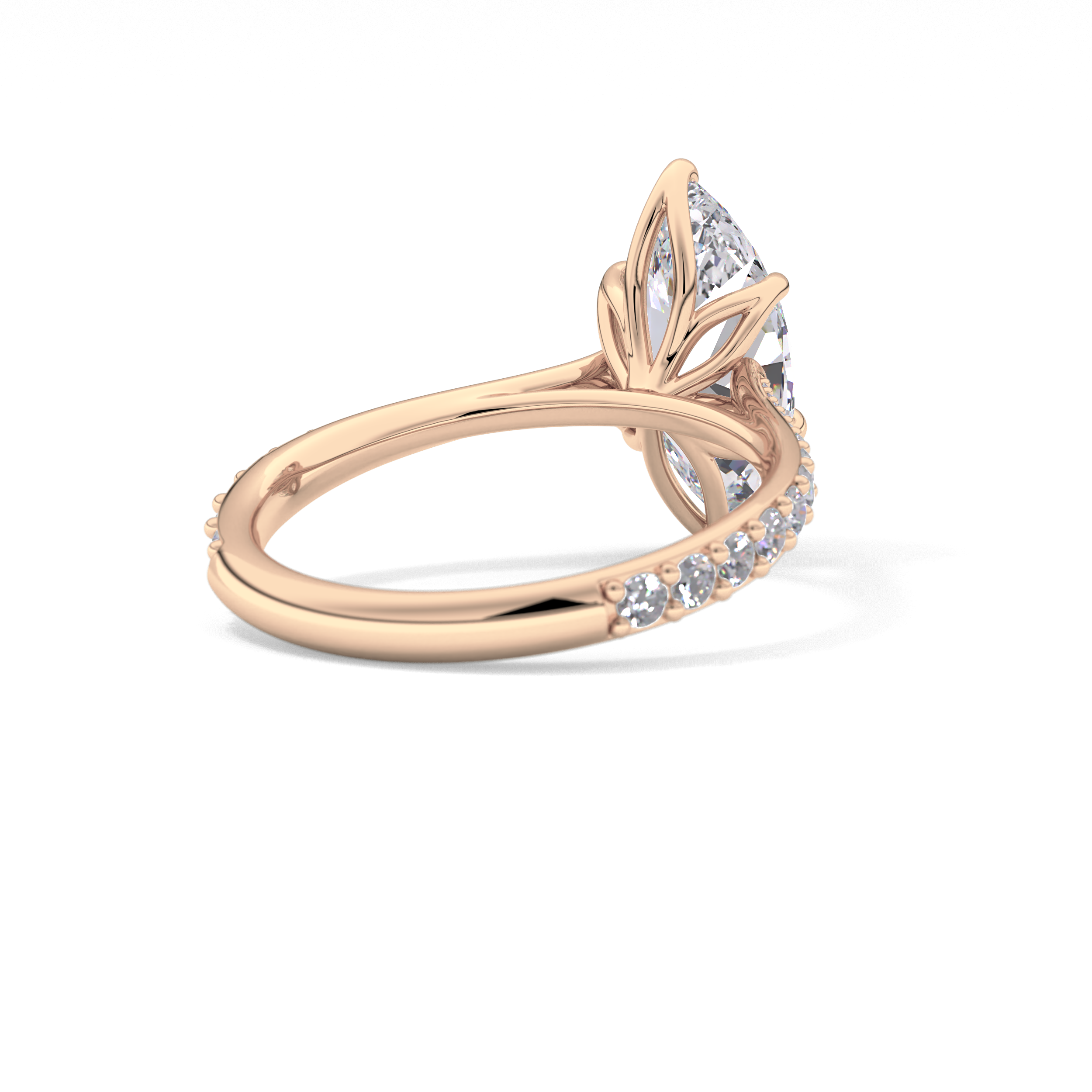 Marquise Pave Lab Grown Diamond Engagement Ring