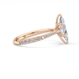 Marquise Pave Lab Grown Diamond Engagement Ring