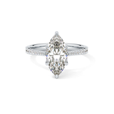 Marquise Pave Lab Grown Diamond Engagement Ring