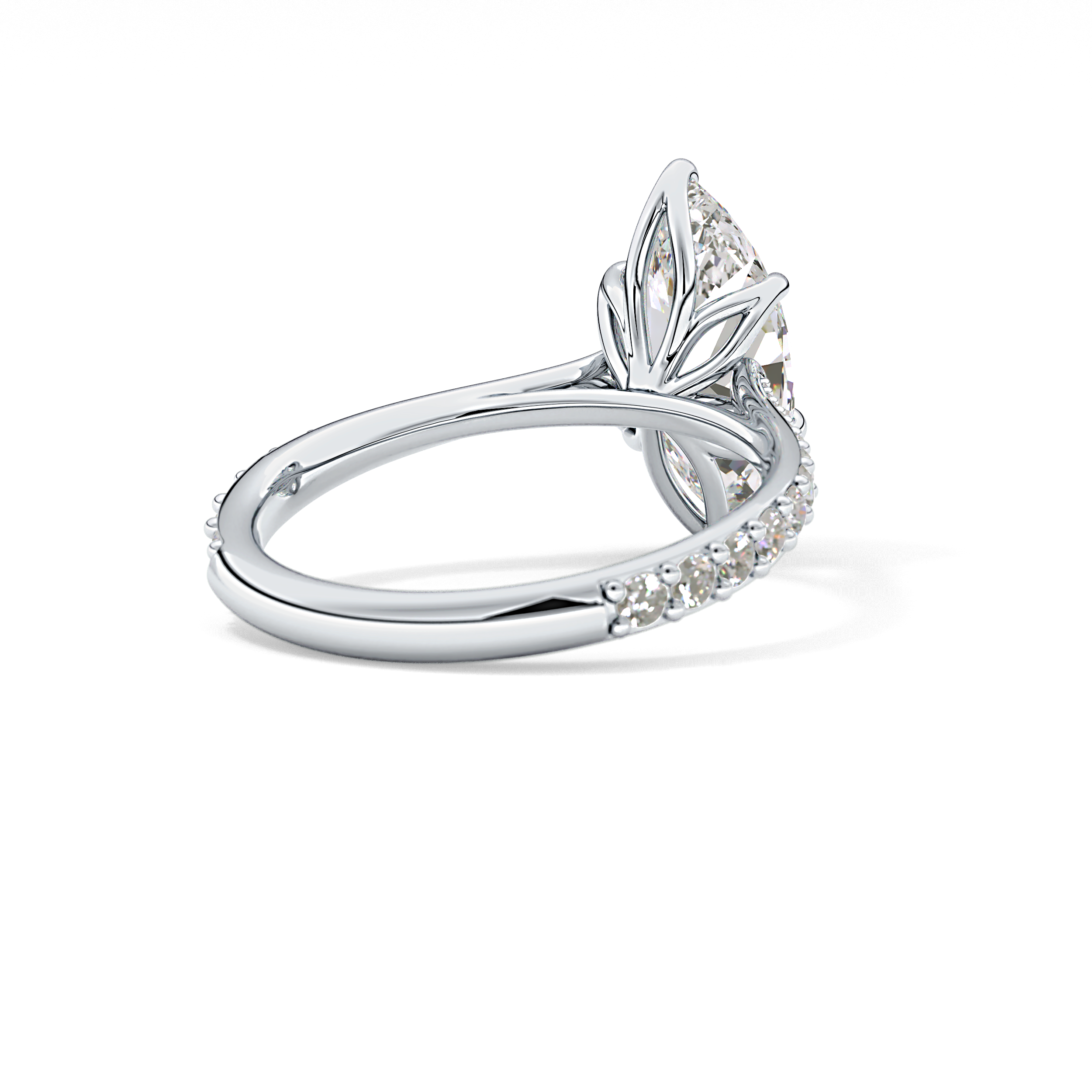 Marquise Pave Lab Grown Diamond Engagement Ring