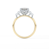 Asscher Cluster Lab Grown Diamond Engagement Ring