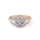 Emerald Cluster Lab Grown Diamond Engagement Ring