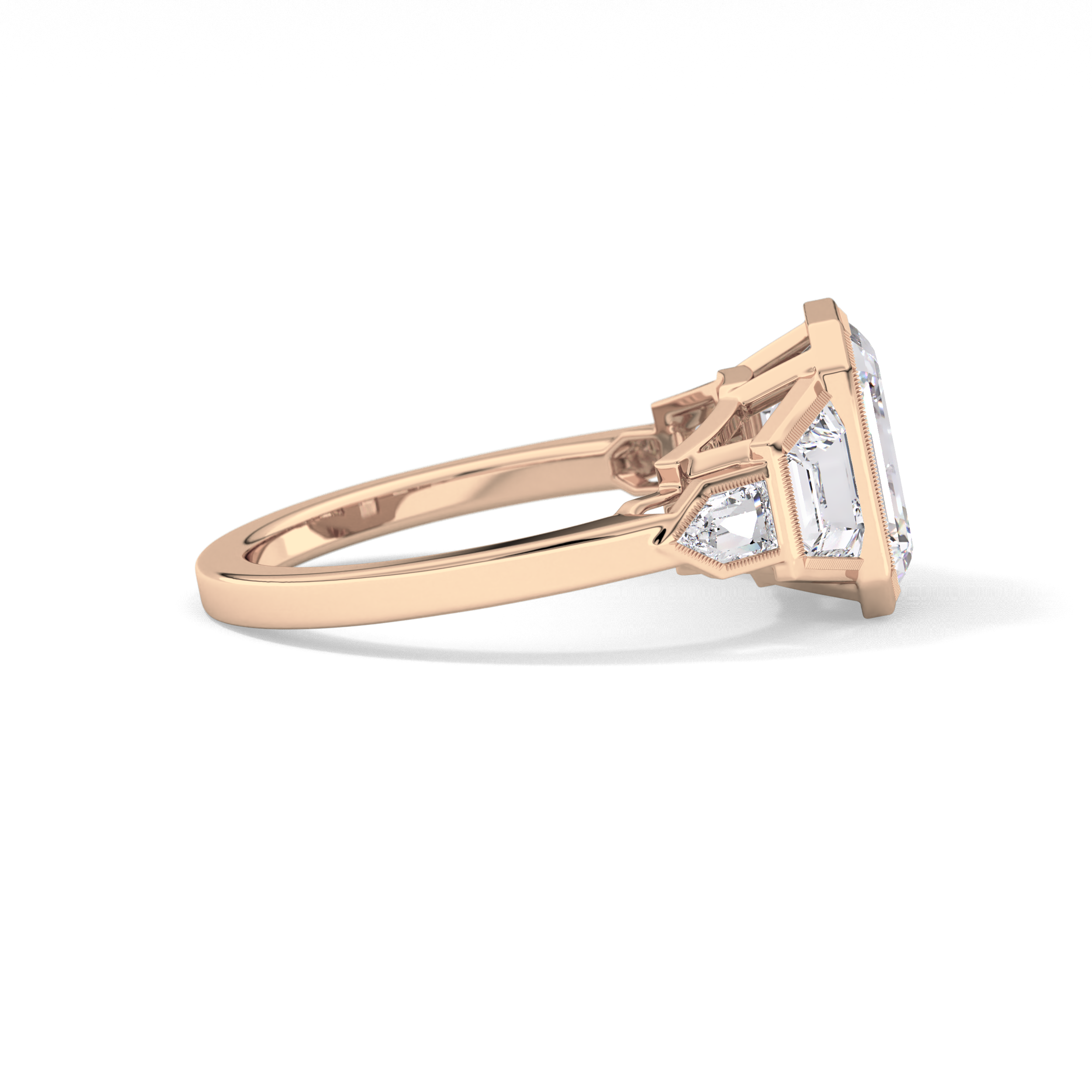 Emerald Cluster Lab Grown Diamond Engagement Ring