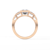 Emerald Cluster Lab Grown Diamond Engagement Ring
