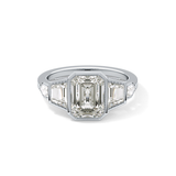 Emerald Cluster Lab Grown Diamond Engagement Ring
