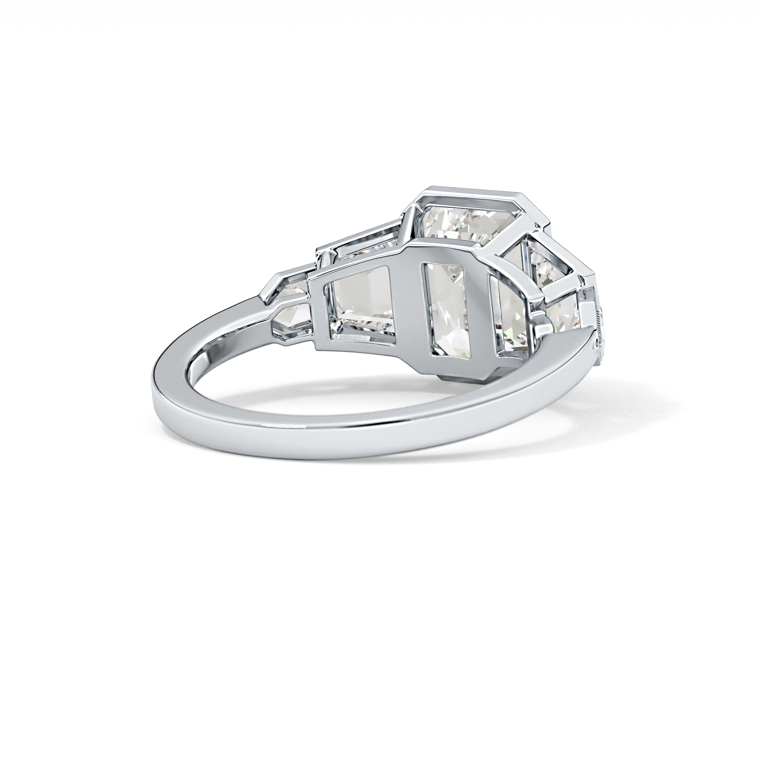 Emerald Cluster Lab Grown Diamond Engagement Ring