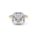 Asscher Cluster Lab Grown Diamond Engagement Ring