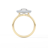 Asscher Cluster Lab Grown Diamond Engagement Ring